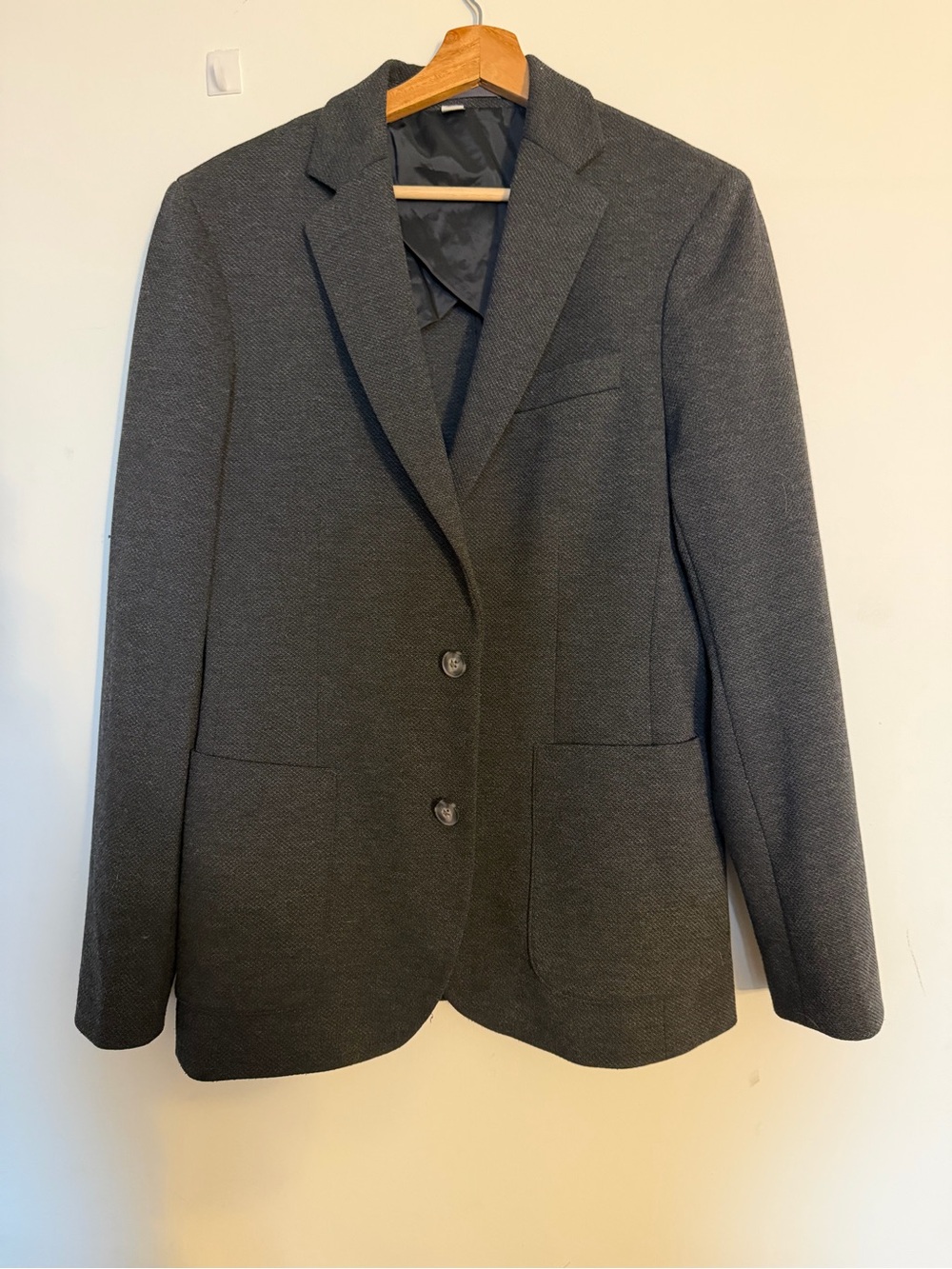 RW&CO. Women's Two-Button Notch Lapel Blazer - Charcoal